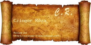 Czinger Róza névjegykártya